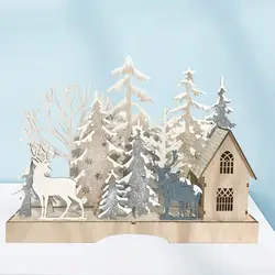 Новый деревянный ручной работы рождественские подарки украшения для домашнего офиса Настольные Украшения ручной работы