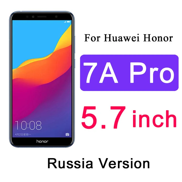 2 шт./лот, Защитное стекло для honor 7c pro, Защита экрана для huawei 7x, закаленное стекло, полное покрытие 7 a c x, honor 7a, honor 7c, пленка - Цвет: 7A Pro 5.7inch