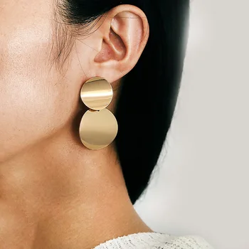 

Fashion Statement Earrings 2020 Big Geometric Round Earrings For Women Hanging Dangle Earrings Drop Earing Modern Female Jewelry