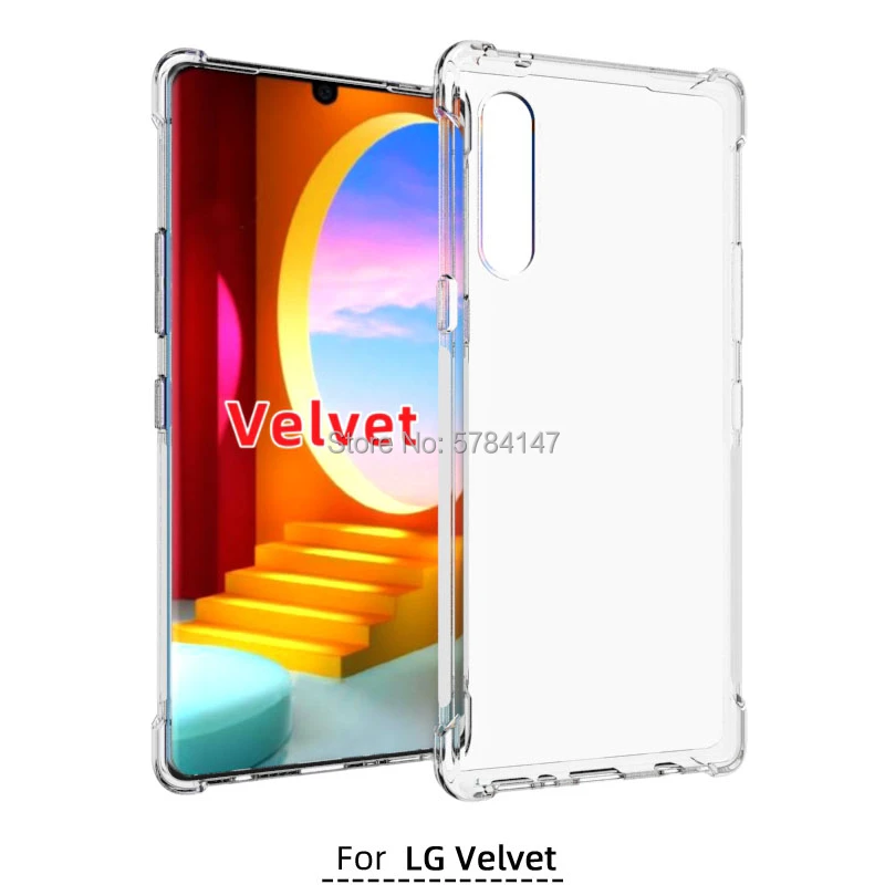 USTIYA Case For LG Velvet Shockproof Funda Transparent TPU Coque Slim Clear Soft Phone cover case |