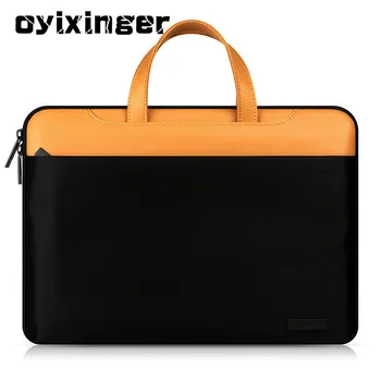 

2020 New Women Handbag Notebook Men Computer Bags Business Travel Laptop Sleeve 15 Inch Bag 100% Genuine Leather Laptoptas Bolso