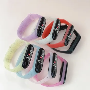 

100pcs/lot fashion personality creative luminous fluorescent multi-function touch watch with LED electronic watch