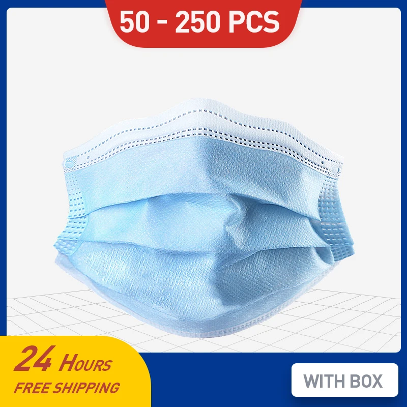 

Disposable Face Mask Protection Mouth Masks Earloop Face Mask Anti Pollution Droplet 3 Layer Meltblow Non Woven Facemask