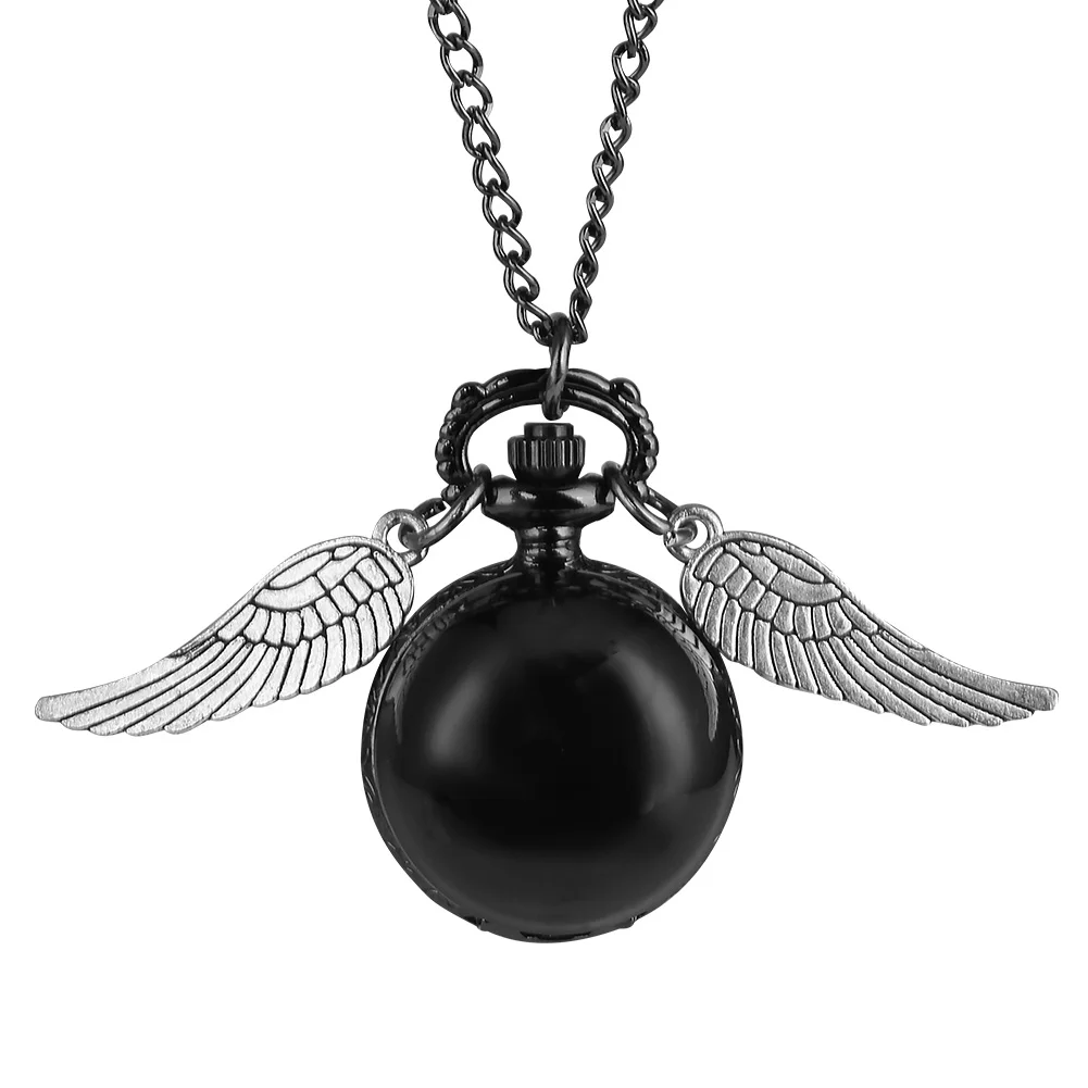 

Concise Ball Wings Pocket Watch Girls Classic Quartz Necklace Pendant Watch for Kids Birthday Gift reloj de bolsillo mujer