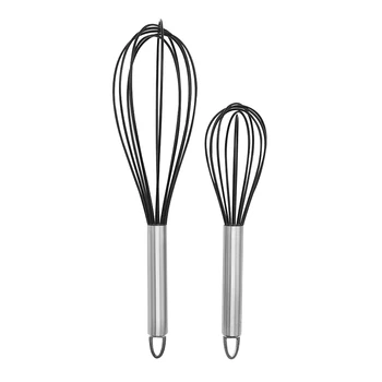 

Silicone Egg Beater With Stainless Steel Handle Kitchen Tools Hand Whisk Mixer Butter Blender Eco-Friendly Manual Egg Agitator &