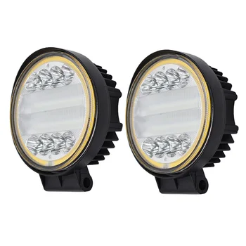 

2PCS ECAHAYAKU 4Inch Round LED Work Light 72W with DRL Style Waterproof IP68 6000K for ATV SUV Truck Trailer Forklift Car Lamp
