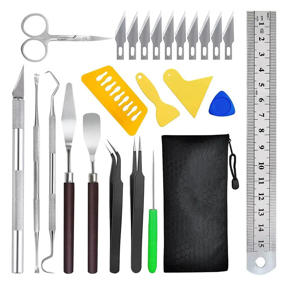 28/25/18pcs Craft Vinyl Weeding Tools Set Basic Vinyl Tool Silhouettes Cameos Lettering DIY Craft Accessories Handmade Tool