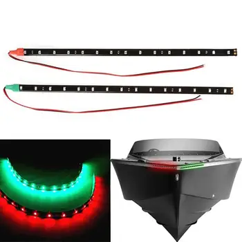 

2Pcs Red/Green LED Navigation Light Strip Waterproof Car Marine Boat Supplies