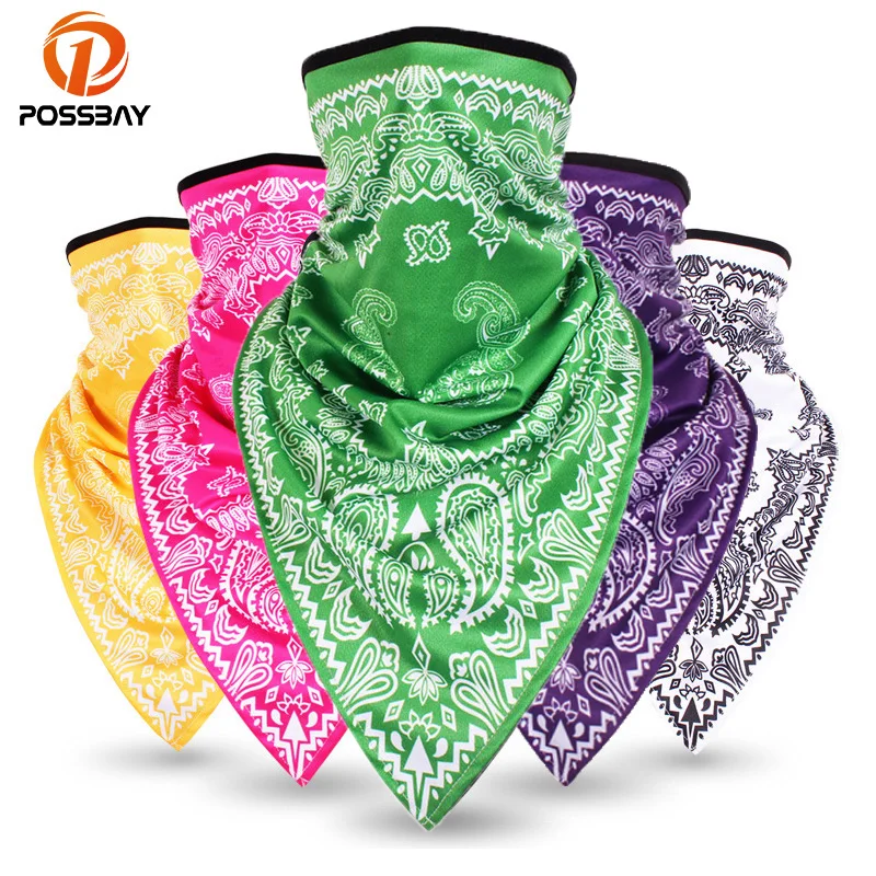 Ветрозащитная мотоциклетная маска POSSBAY полумаска с принтом для лица Балаклавы