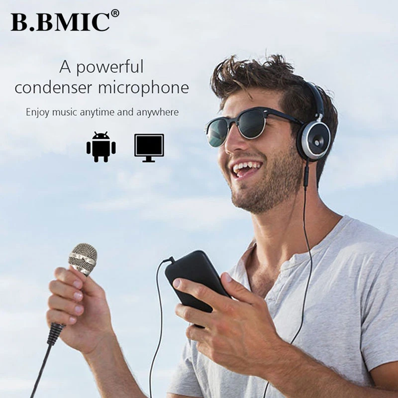 Профессиональный конденсаторный микрофон 3,5 мм Микрофон проводной микрофон настольный микрофон подключи и играй пение вещания