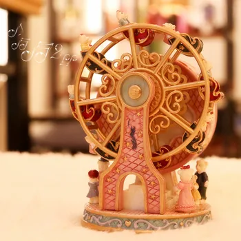 

Creative Rotating Music Box Ferris Wheel Christmas Children Gift Bear Clockwork Music Box Birthday Present Home Decor LA235