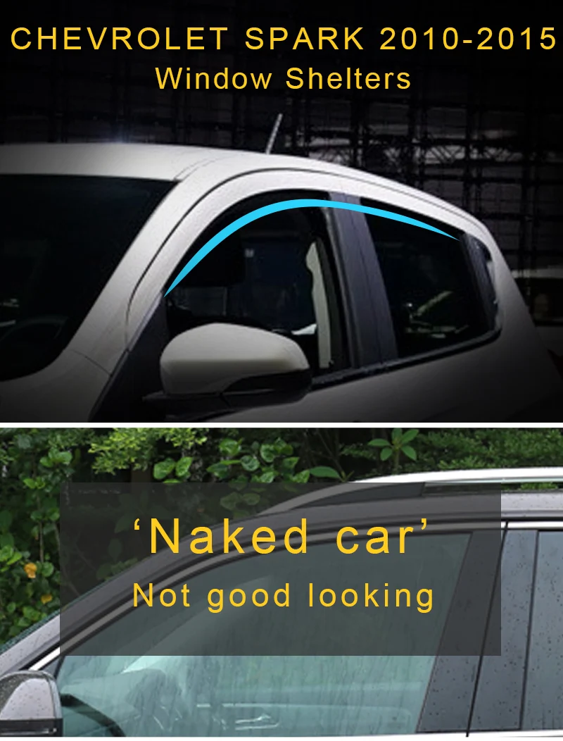 Для Chevrolet Spark Matiz Beat M300 2010- автомобильный оконный солнцезащитный козырьки щиток защитный чехол накладка рамка наклейка