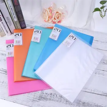 

A4 Display Book 20 Pages Insert Folder Information Test Paper Booklet Document Storage Bag For Bank Campus File Office Workplace