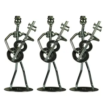 

3pcs Retro Iron Art Ornaments Home Figure Model Decorations (Random Style)