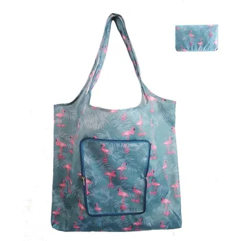 

Flower Print Foldable Handy Shopping Bags Reusable Tote Pouch Recycle Storage Bag Handbag Reusable Folding Grocery bags