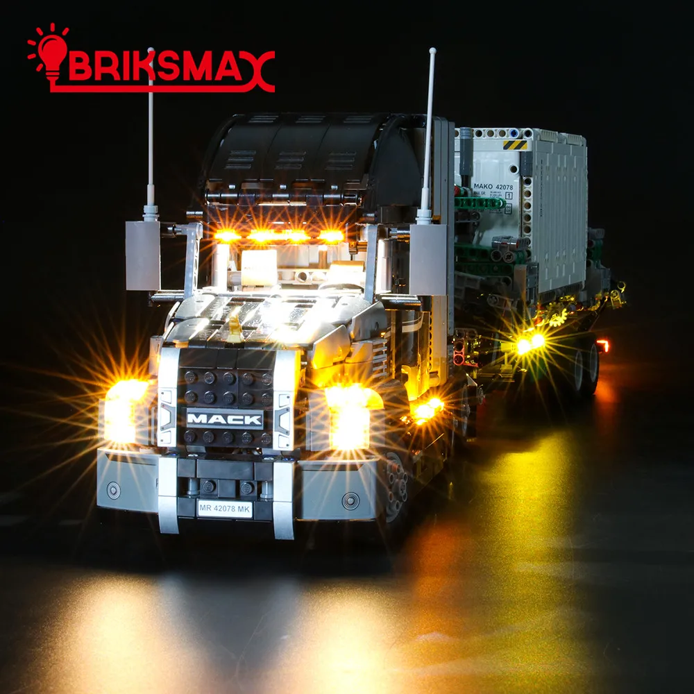 BriksMax набор светодиодных светильников для серии Technic Mack Anthem строительные блоки набор света совместим с 42078(не включает модель