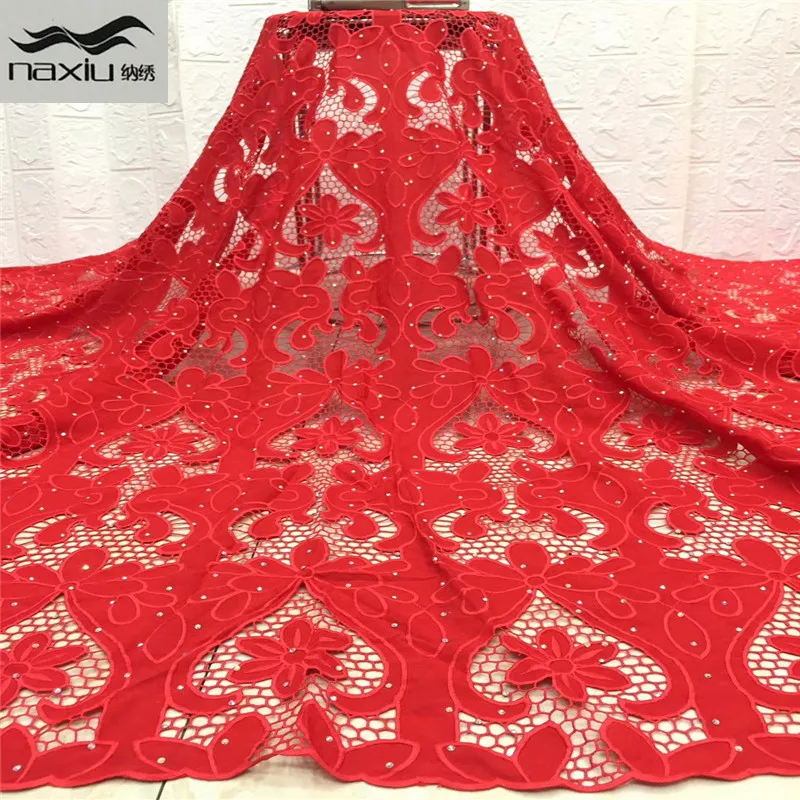 Madison Chiffon Lace African Pure White Dress Styles Aso Ebi Guipure Fabric Cotton Soft Stones Rhinestone High Quality | Дом и сад