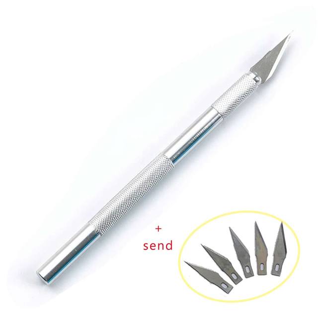 PCS Sculpture Knife And 6 Blades Engraving Craft knives /Non-slip Metal Scalpel /Hand Tool Set Cutter Carving Repairing Tools
