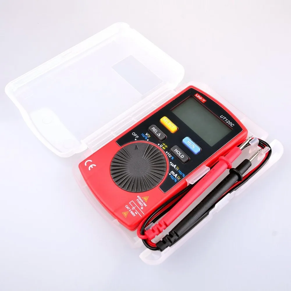 UNI-T UT120C Pocket Size Stype Digital Multimeter Auto Range Tester DC AC Voltage Diode Mini Electrical Meters LCD Display