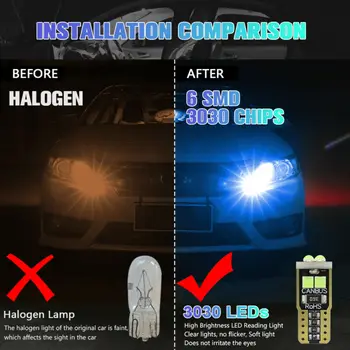

Side LED Light Dome Reading License Lamp 3030 Chips 2W ​10pcs Interior