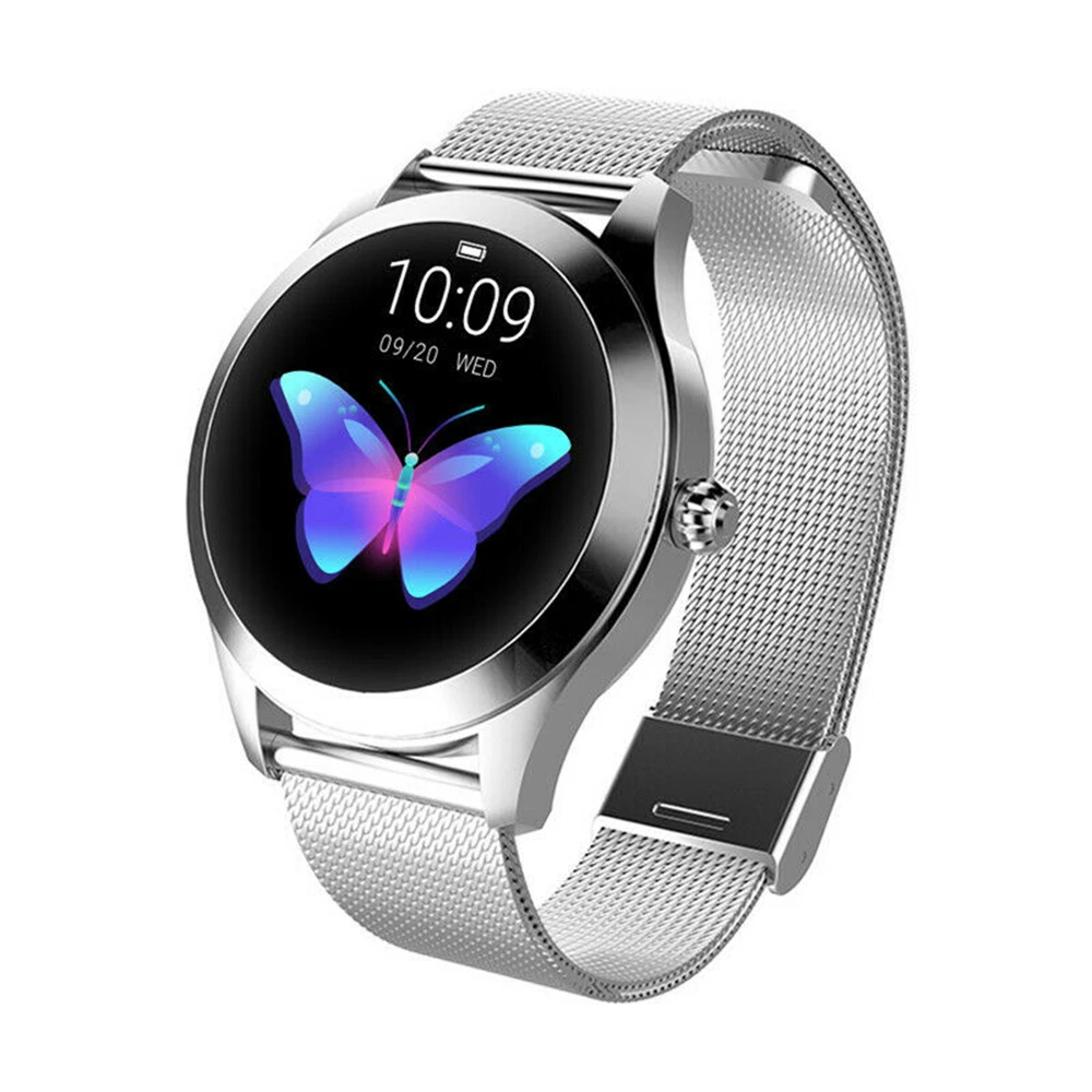 KW10 Смарт-часы 1,04 дюймов Bluetooth 4,0 водонепроницаемые женские умные часы с монитором сердечного ритма напоминание о необходимости двигательной активности Новинка - Цвет: silver mental