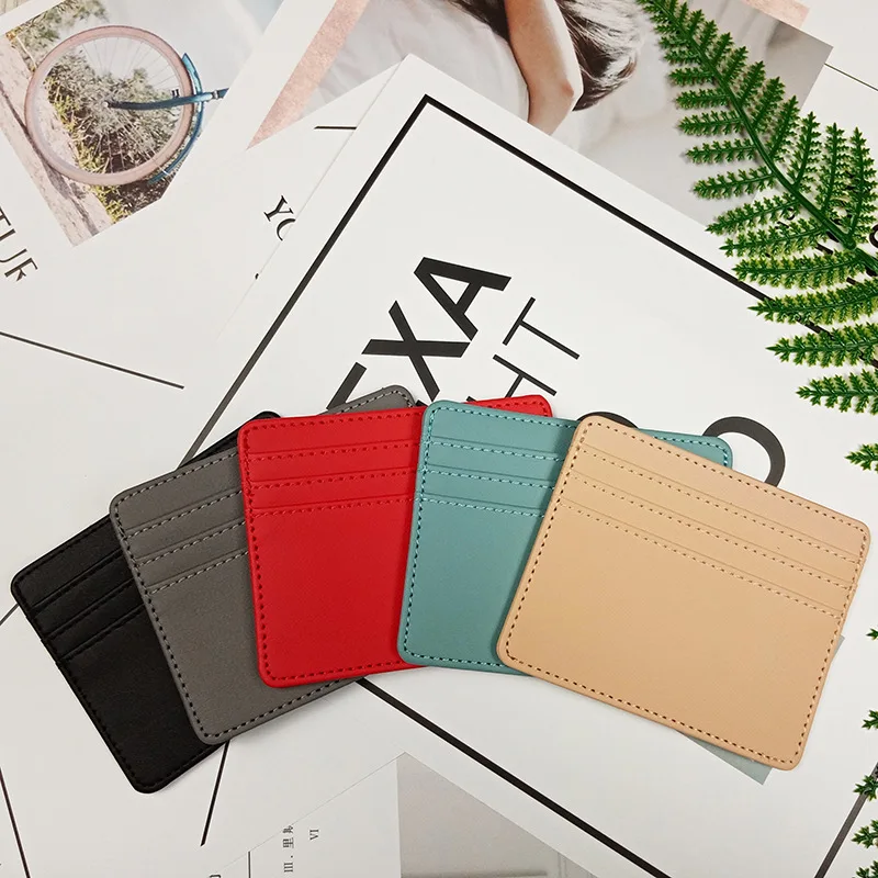 New Fashion Men Women Mini ID Card Business Credit Card Case 1 PCS PU Leather Ultra-thin Bank Case Student Meal wallet card holder card holder credit card holder credit card wallet card wallet id card holder id card case wallet card bag business card holder document card wallet