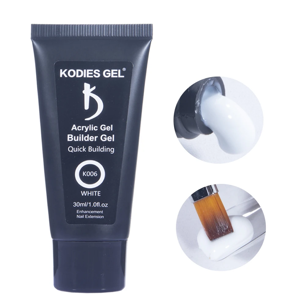 Falsas para Manicure Kodies Poli Construtor Unha Kit Acrílico Gellak Extensão Conjunto Dicas Fingertip Estender Unhaart Design Gel 30ml 4 kit acrílico gellak extensão conjunto dicas falsas