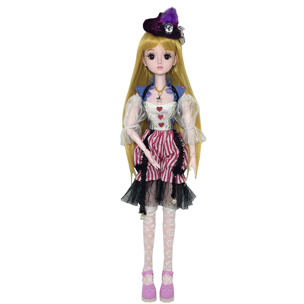 Костюм волшебника для куклы 60 см со штанами; носки; шапка и пальто; кружевное платье-няня; вечернее 1/3; одежда для BJD - Цвет: DOLL cloth