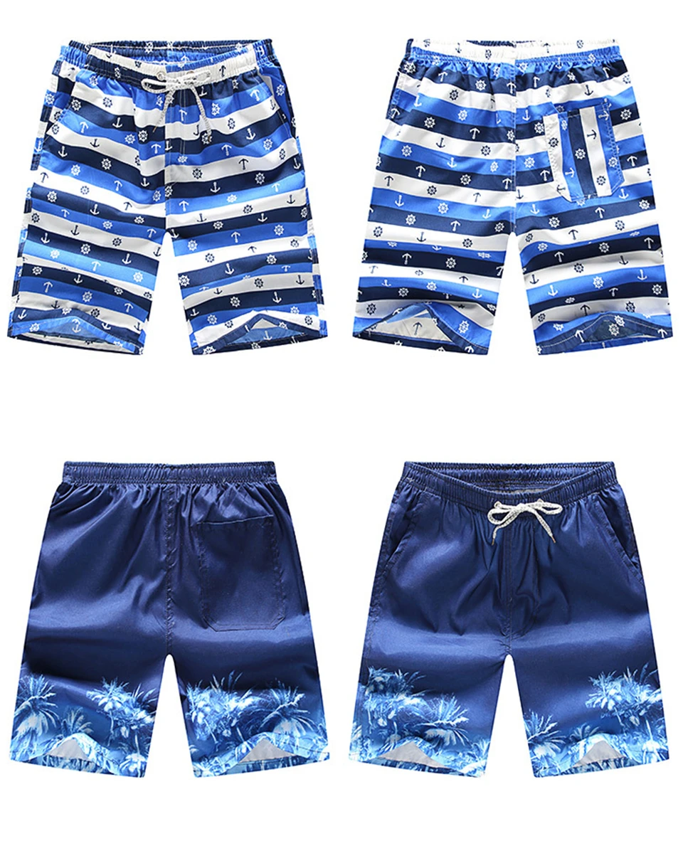 de natação M-4XL plus size calções de verão