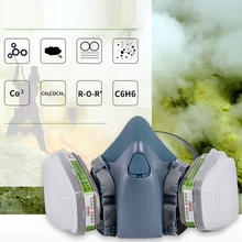 7 в 1, 7502, противогаз с распылением, Chemcial, безопасная, для работы, противогаз, защита от пыли, респиратор, маска с фильтром