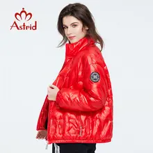 Astrid 2021 płaszcz wiosenny kobiety ciepłe cienka bawełna krótki luźna Parka moda na co dzień kobiet wysokiej jakości znosić kurtka trendu ZR-3019