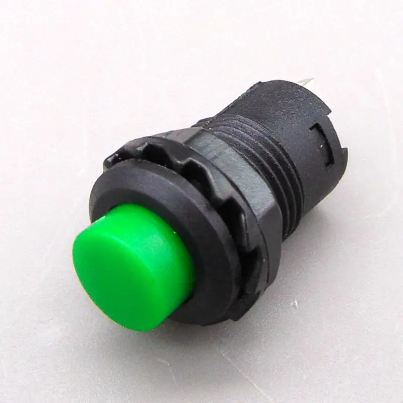 Самостоятельная Сброс DS227 12 мм Мгновенный кнопочный переключатель красного и желтого цветов цвет: черный, синий/зеленый/белый