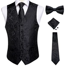 DiBanGu – gilet de costume de mariage pour hommes, coupe cintrée, décontracté, sans manches, formel, Business, Hanky, ensemble avec nœud papillon 