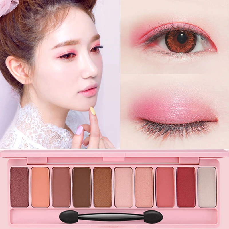 

10Colors Fashion Eyeshadow palette Matte EyeShadow palette Glitter Eye shadow MakeUp Nude Eyeshadow Pallete Beauty Glazed Imagic