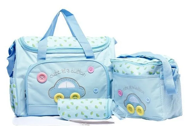 Лидер продаж, большой объем, 4 шт. в комплекте, сумка для подгузников, маленькая сумка с рисунком автомобиля, многоцветная сумка для мамы