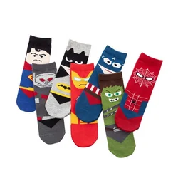 New Spring Style Fashion Cartoon Hero Socks High Quality Cotton Boys Tube Socks