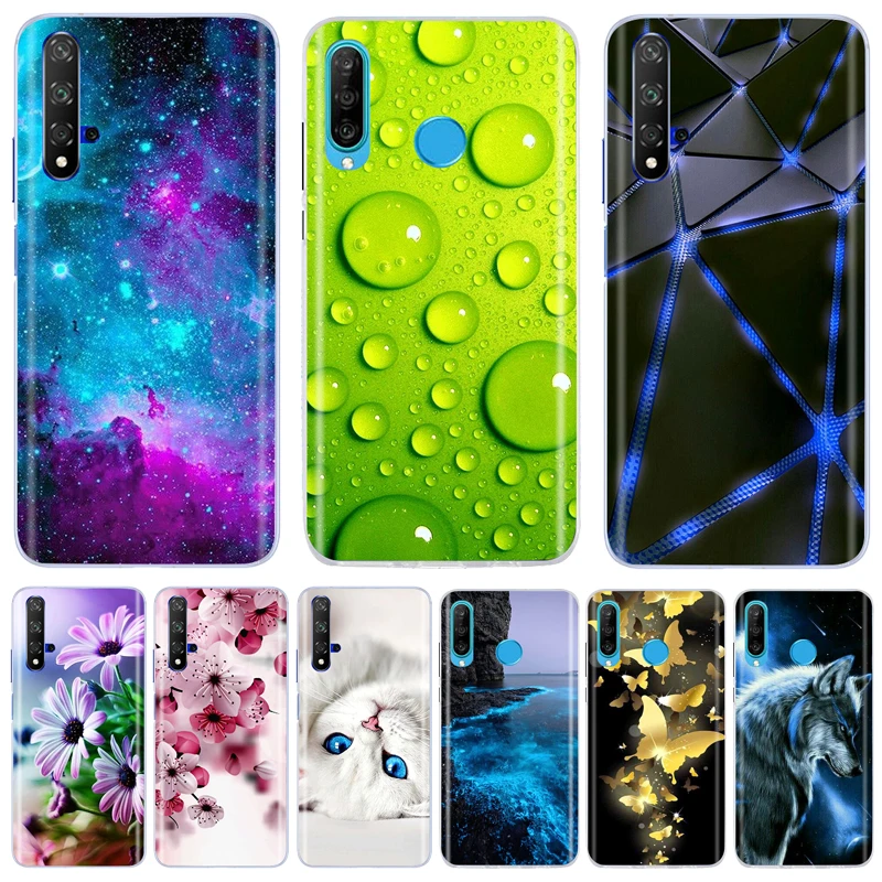 For Honor 20 Lite Case HRY-LX1T Silicone Back Cover Phone Huawei Pro Honor20 YAL-L21 YAL-L41 Coque Fundas | Мобильные телефоны и