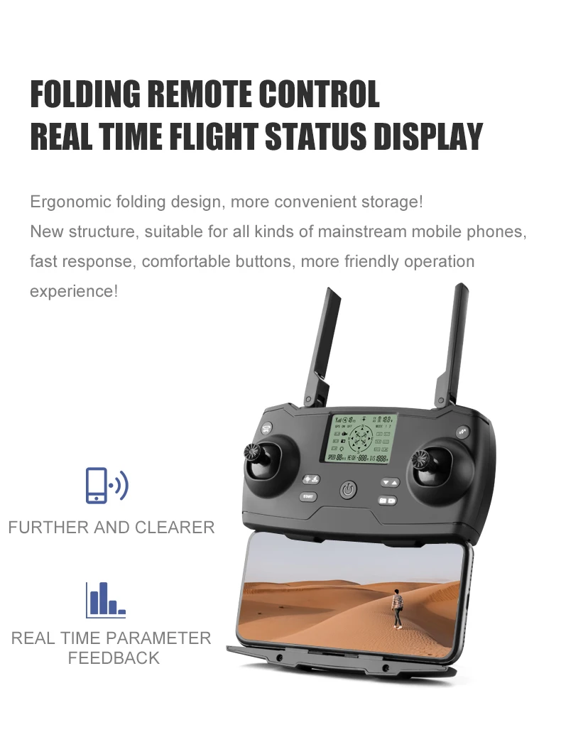 Drone 4k W8811 Pro Camera 6k Full HD 2Km Gimbal 2Eixos 30Min Wifi 5G Gps Cartao 32G sg906 pro 2
