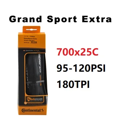 700C шины для шоссейного велосипеда, Grand Sport Extra 700* 23C 700* 25C шины для шоссейного велосипеда, велосипедные части, Континентальный - Цвет: 700X25C 1PCS