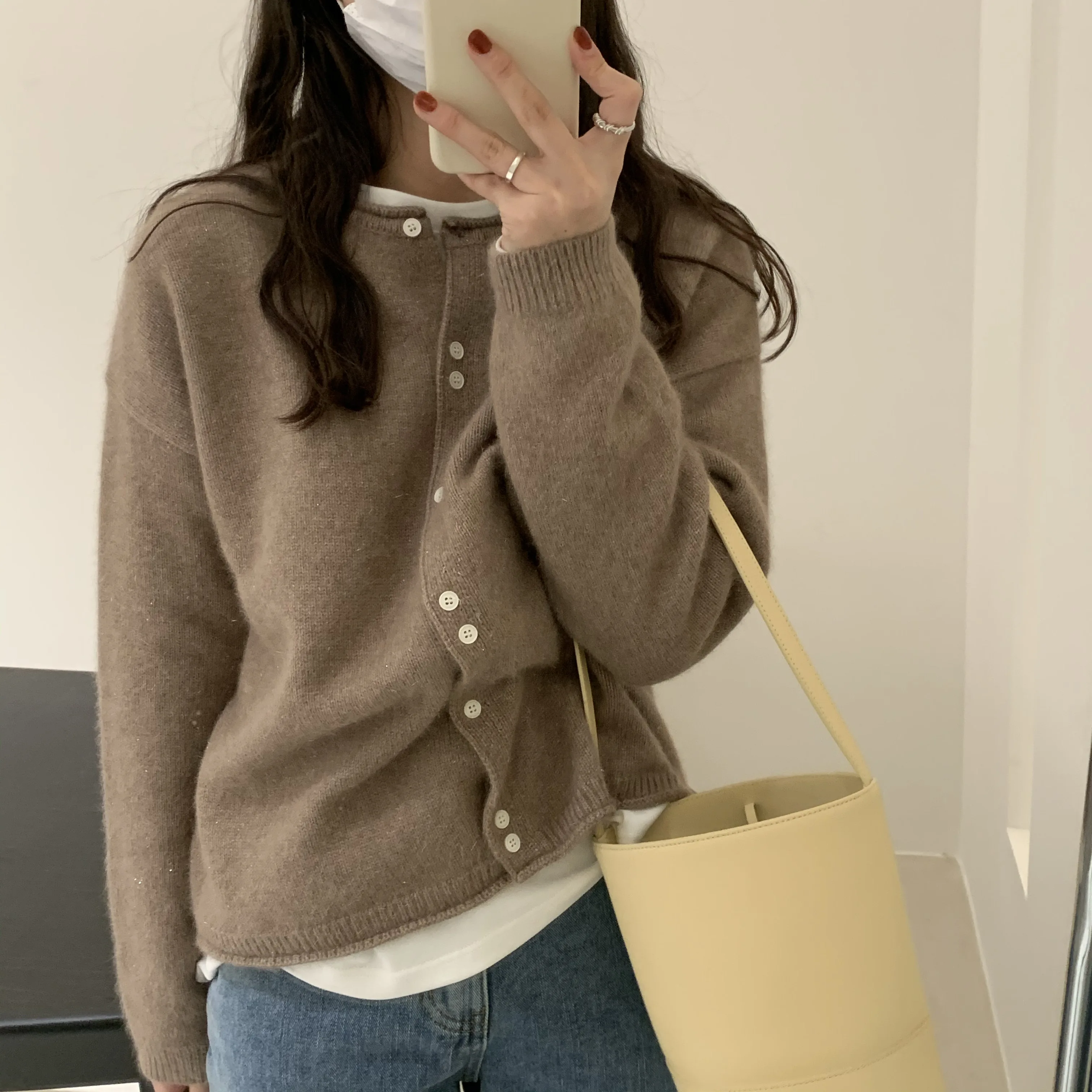 Fall 2021 Women Clothing Oversize Womens Sweaters Autumn Vintage Loose Winter Sweater Knitted Women Cardigan Knit Button Maxi