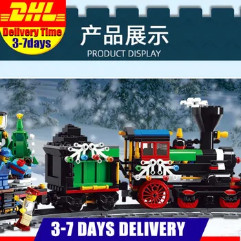 

826+PCS LE-20001 Electric Light Retro Steam Train Children's Educational Small Particles Assembled Building Blocks Gift Toy