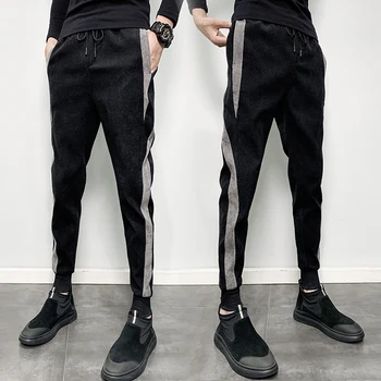 

New Winter Corduroy Casual Pants Men's Joggers Trousers Hip Hop Sweatpants High Quality Bodybuilding Male Harem Pants Clothing