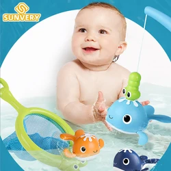 Jouet de bain à remontage magnétique pour enfant en bas âge, jeu de pêche, baleine de natation, Table d'eau, piscine, baignoire, 2, 3, 4, 5, 6 ans, 2022 