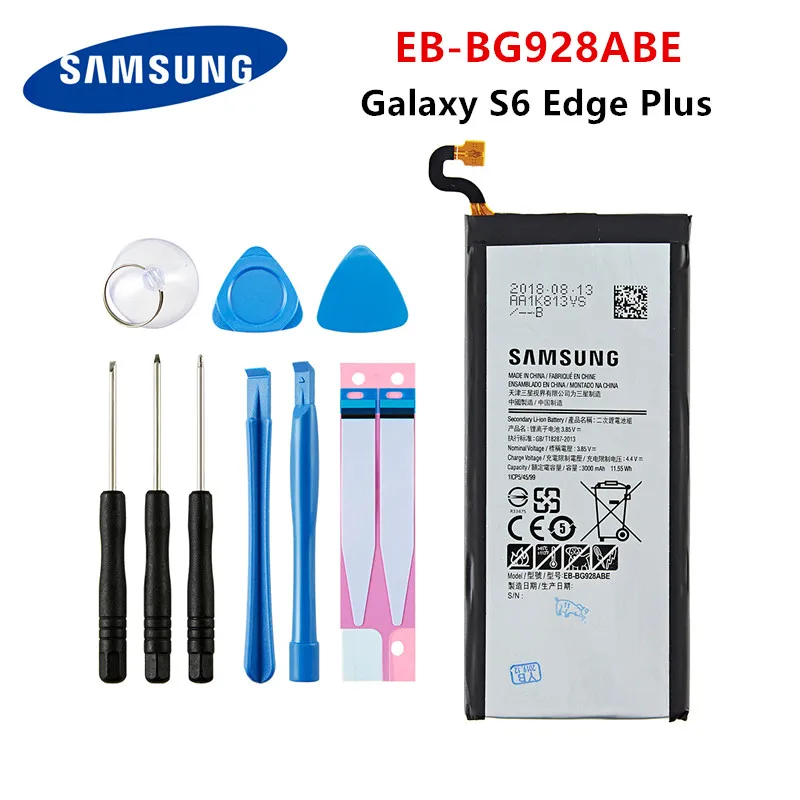 Оригинальная Аккумуляторная батарея SAMSUNG 3000 мАч для Samsung S6 edge Plus EB BG928ABE G928P G928F G928V