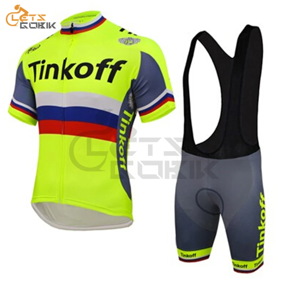Bib cycling set Saxo Bank велосипедная одежда Тинькофф велосипедная одежда анти-УФ велосипедная одежда/короткий рукав Велоспорт Джерси Ropa Ciclismo триатлон - Цвет: Bib cycling set