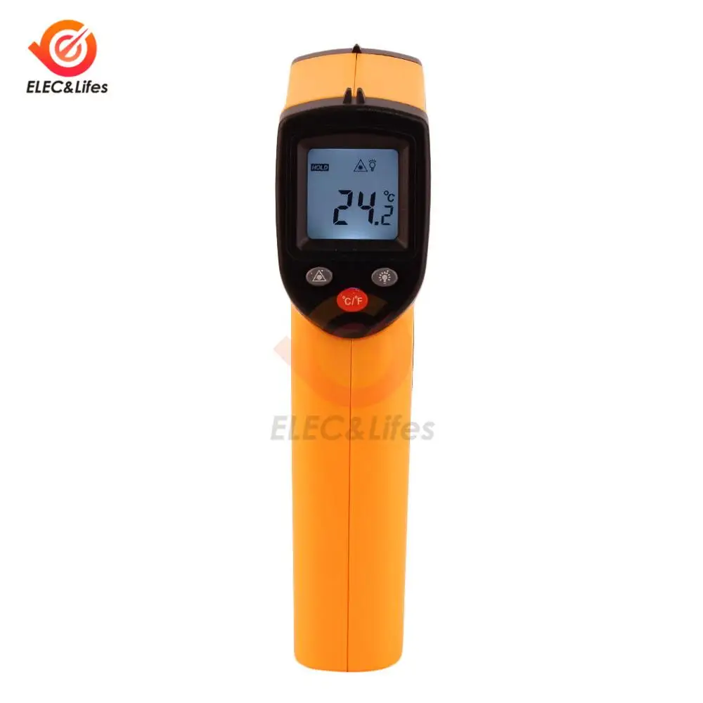Лазерный lcd цифровой GM320-50~ 380C ИК инфракрасный термометр ИК измеритель температуры Пистолет Бесконтактный гермометр