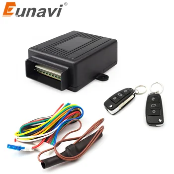 

Eunavi Car Central Door Lock Auto Keyless Entry System Button Start Stop Keychain Central Kit Universal Car 12V