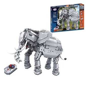 

DIY 1542PCS Assembly RC Building Blocks Technic Series 7106 7107 7113 RC Tank Dinosaur Elephant Blocks Toy for Children
