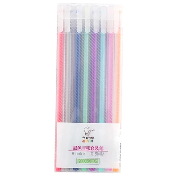

5 Set/Lot Matte 8 Color Pen Set for Drawing Highligh Journal Diary Notebook Marker Liner 0.5mm Ballpoint Gel Ink Pens F074