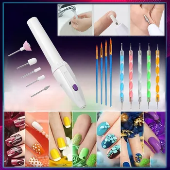 

Electric Nail File Drill Machine Acrylics Pedicure Manicure Polish Tool Nail Trimming Kit Electric Manicure Pedicure Kit